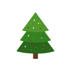 Vector set of cartoon Christmas trees