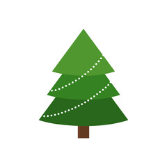 Vector set of cartoon Christmas trees