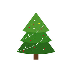 Vector set of cartoon Christmas trees