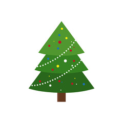 Obraz premium Vector set of cartoon Christmas trees