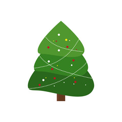Vector set of cartoon Christmas trees