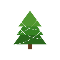 Vector set of cartoon Christmas trees