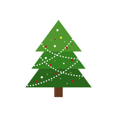 Vector set of cartoon Christmas trees