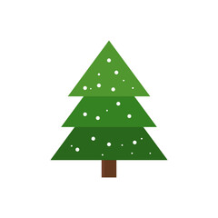 Vector set of cartoon Christmas trees