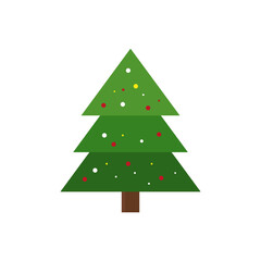 Obraz premium Vector set of cartoon Christmas trees