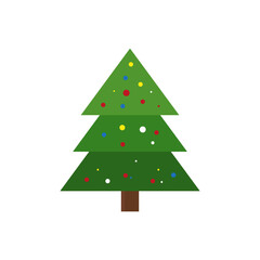 Fototapeta premium Vector set of cartoon Christmas trees