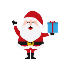 Santa Clauses set for christmas,Collection of Christmas Santa Claus. Merry christmas, Merry christmas santa claus with many gifts and merry christmas snowy.vector illustration and icon