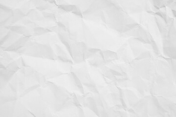 White crumpled paper texture background...
