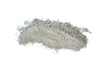 Pile cement powder isolated on white