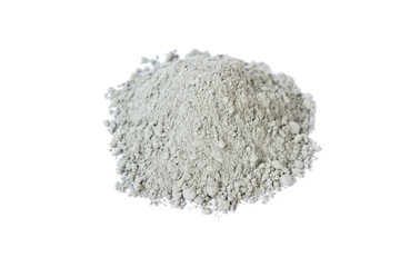 Pile cement powder isolated on white