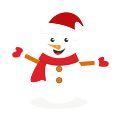 Winter season cute snowman collection