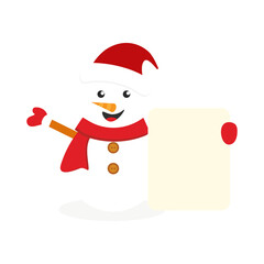 Winter season cute snowman collection