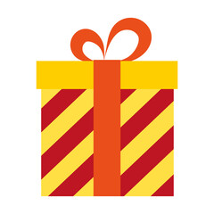 Happy birthday party, birthday party, colorful gift box at party, flat vector illustration and icon