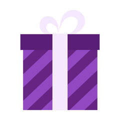 Happy birthday party, birthday party, colorful gift box at party, flat vector illustration and icon