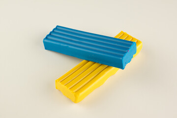 children color wax plasticine for creativity isolated