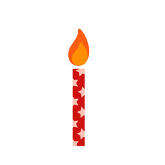 Happy birthday, birthday party, birthday candles colorful flat vector illustration and icon