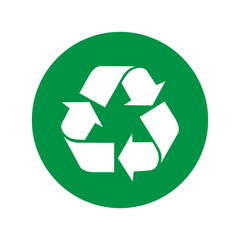 Obraz premium Recycling garbage separation collection and recycled isolated on white background.Trash in garbage cans with sorted garbage vector icons. 