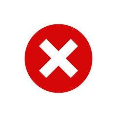 Obraz premium Wrong mark, disapproval, not endorsed, not up to standard, not ok