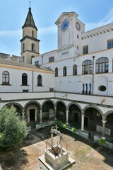 The cloister of the church of Santa Maria la Nova, now a museum, in Naples, Italy.