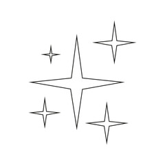 Sparkling black and white symbol vector A set of original sparkling starter icons, a shiny shine, light effect stars,shiny flash,decoration twinkle,Glowing light effect  and bursts collection Vector