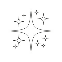 Sparkling black and white symbol vector A set of original sparkling starter icons, a shiny shine, light effect stars,shiny flash,decoration twinkle,Glowing light effect  and bursts collection Vector