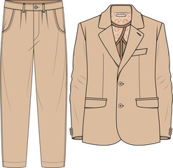 CORPORATE WEAR BLAZER AND PANT SET VECTOR