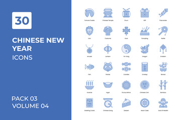 Chinese New Year icons collection. Set contains such Icons as Asian culture, celebrate, celebration,, collection, more 