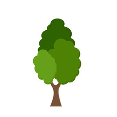 Green tree Fertile A variety of forms on the White Background.vector illustration and icon