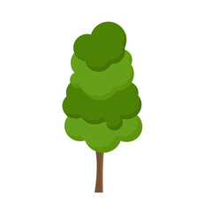 Green tree Fertile A variety of forms on the White Background.vector illustration and icon