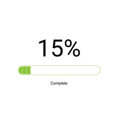 Loading bar progress icons, load sign green vector illustration. System software update and upgrade concept.