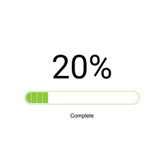 Loading bar progress icons, load sign green vector illustration. System software update and upgrade concept.