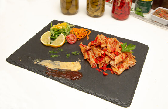 Pasta with slices of fried chicken fillet on an old wooden table stock photo
Cheese, Chicken Breast, Close-up, Cooked, Cooking