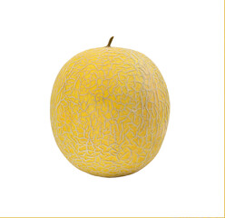Yellow, ripe and sweet Melon isolated on white background
