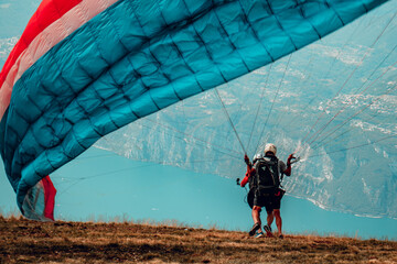 Garda Lake, paragliding, Italy