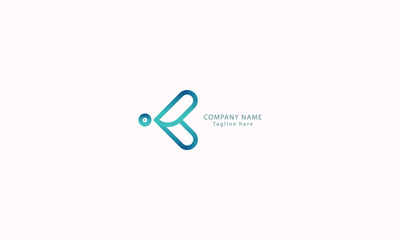 Love Letter K creative and simple modern business logo	