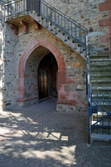hofheim am taunus, altstadt, kirchturmaufgang