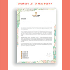 Professional a4 business letterhead design	