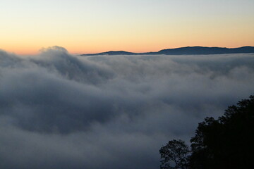 sunrise over the mountains
