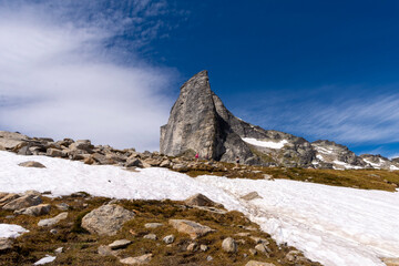snow and mountains