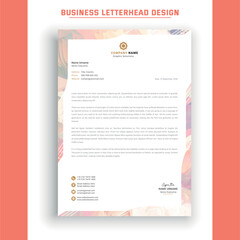 Professional a4 business letterhead design	