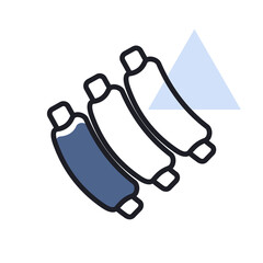 Ribs vector icon food meat. Barbecue and bbq grill