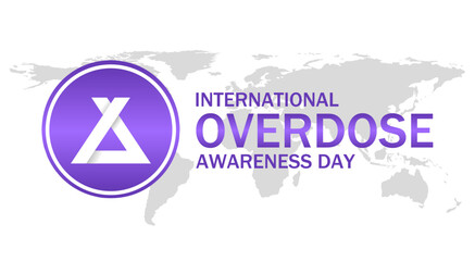 International overdose awareness day vector illustration. Suitable for Poster, Banners, campaign and greeting card. 