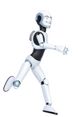 robot boy cartoon happy walk