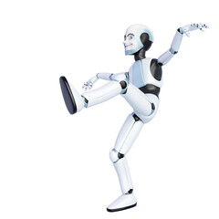 robot boy cartoon karate attack