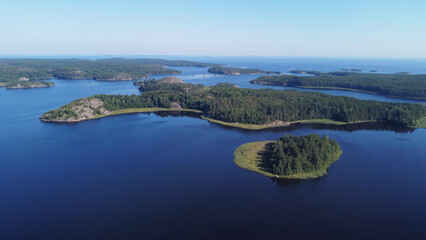 Massisari and Hermunkisari Islands in Ladoga Lake.
