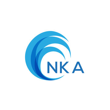 NKA letter logo. NKA blue image on white background. NKA Monogram logo design for entrepreneur and business. NKA best icon.
