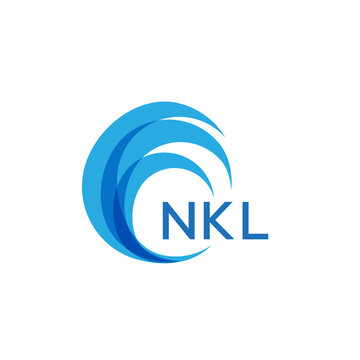 NKL letter logo. NKL blue image on white background. NKL Monogram logo design for entrepreneur and business. NKL best icon.
