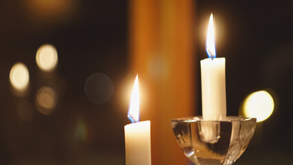 Candles on a dark background in Norway