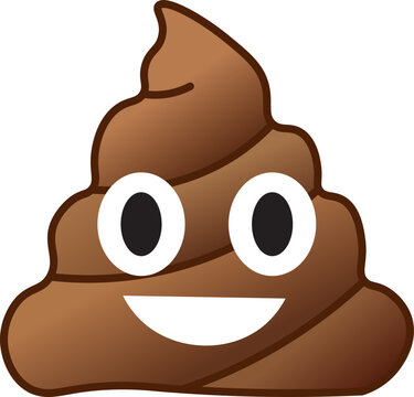 Emoji smiling poop vector image