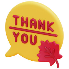 thank you 3d render icon illustration
